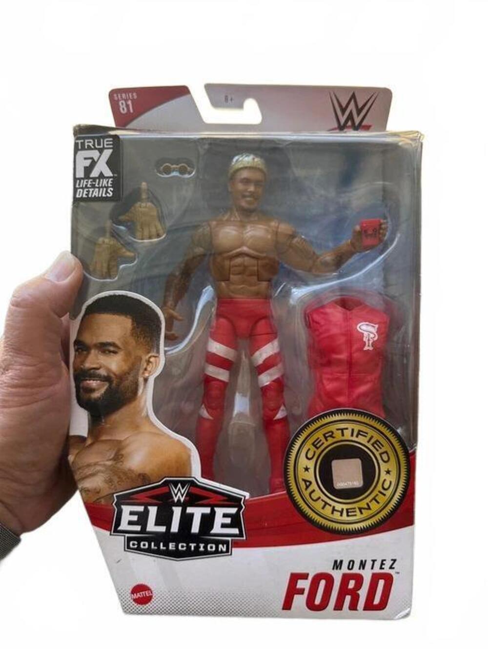 New WWE Elite Collection Montez Ford Action Figure with Accessories - Red Gear